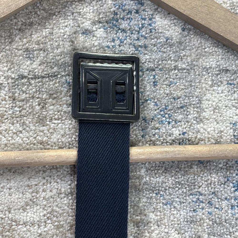 Vintage Navy Blue Military Style Web Belt Adjustable Elastic Tactical